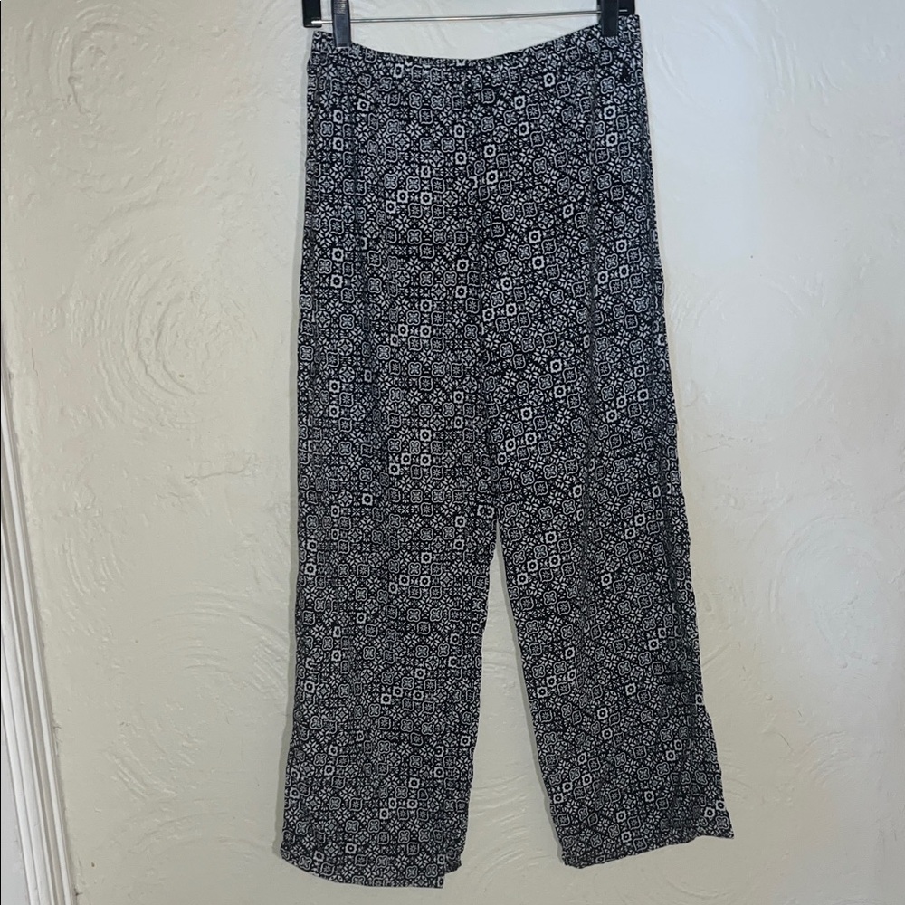Reef Black and White Floral Pants